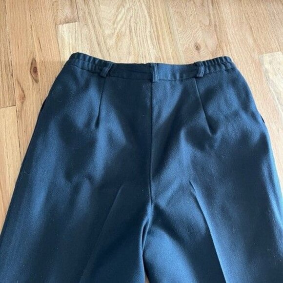 VTG Y2K Worthington Wool Trousers Womens 14 Green Classic Academia Office Lined - Picture 7 of 8